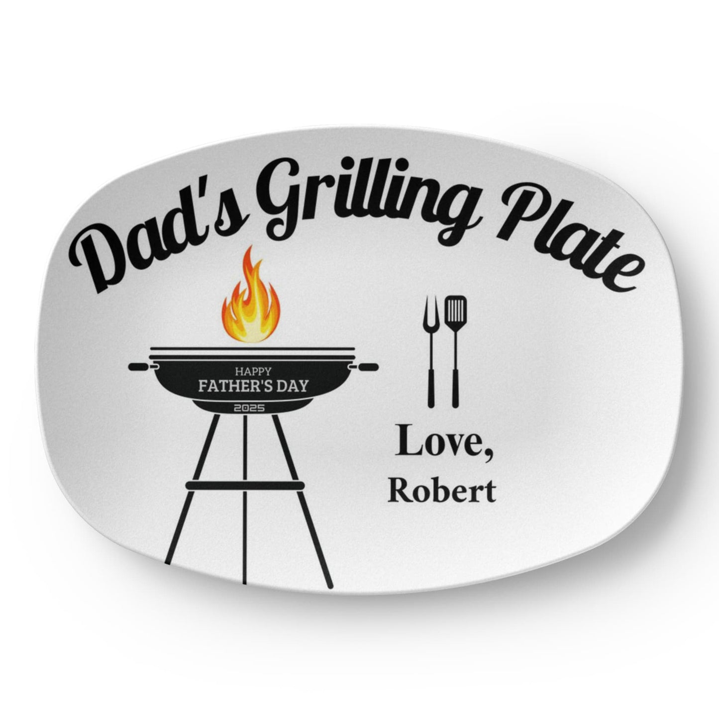 Personalized Fathers Day Grilling Plate