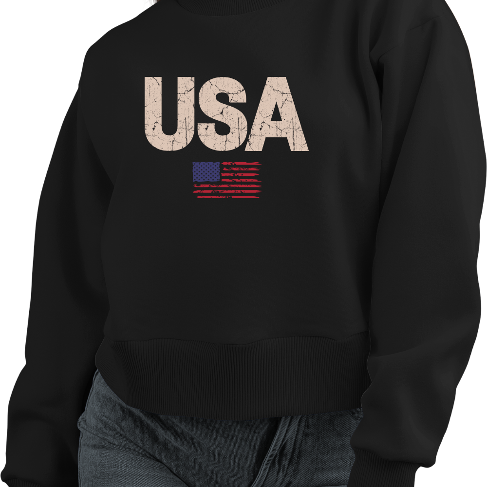 Retro USA Long sleeve shirt, Womens USA Crewneck Long sleeve shirt, USA Long sleeve shirt, America Long sleeve shirt, 4th of July Long sleeve shirt, Patriotic Long sleeve shirt
