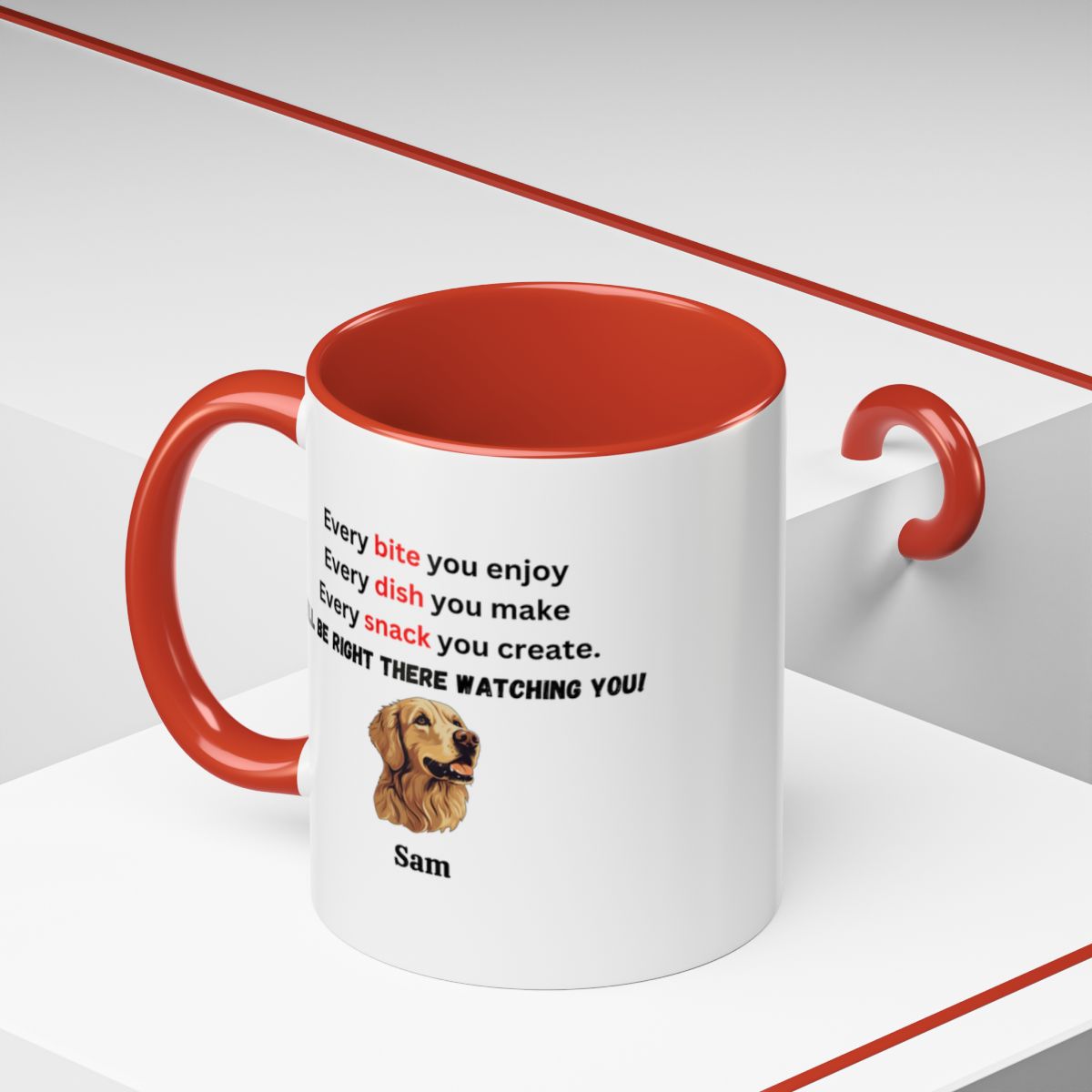 Every bite you enjoy, Customized Accent (11, 15 oz) Coffee Mug For Pet Lovers