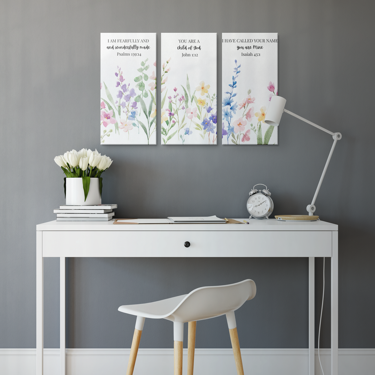 Bible Verse Nursery 3 Piece Canvas Wall Art