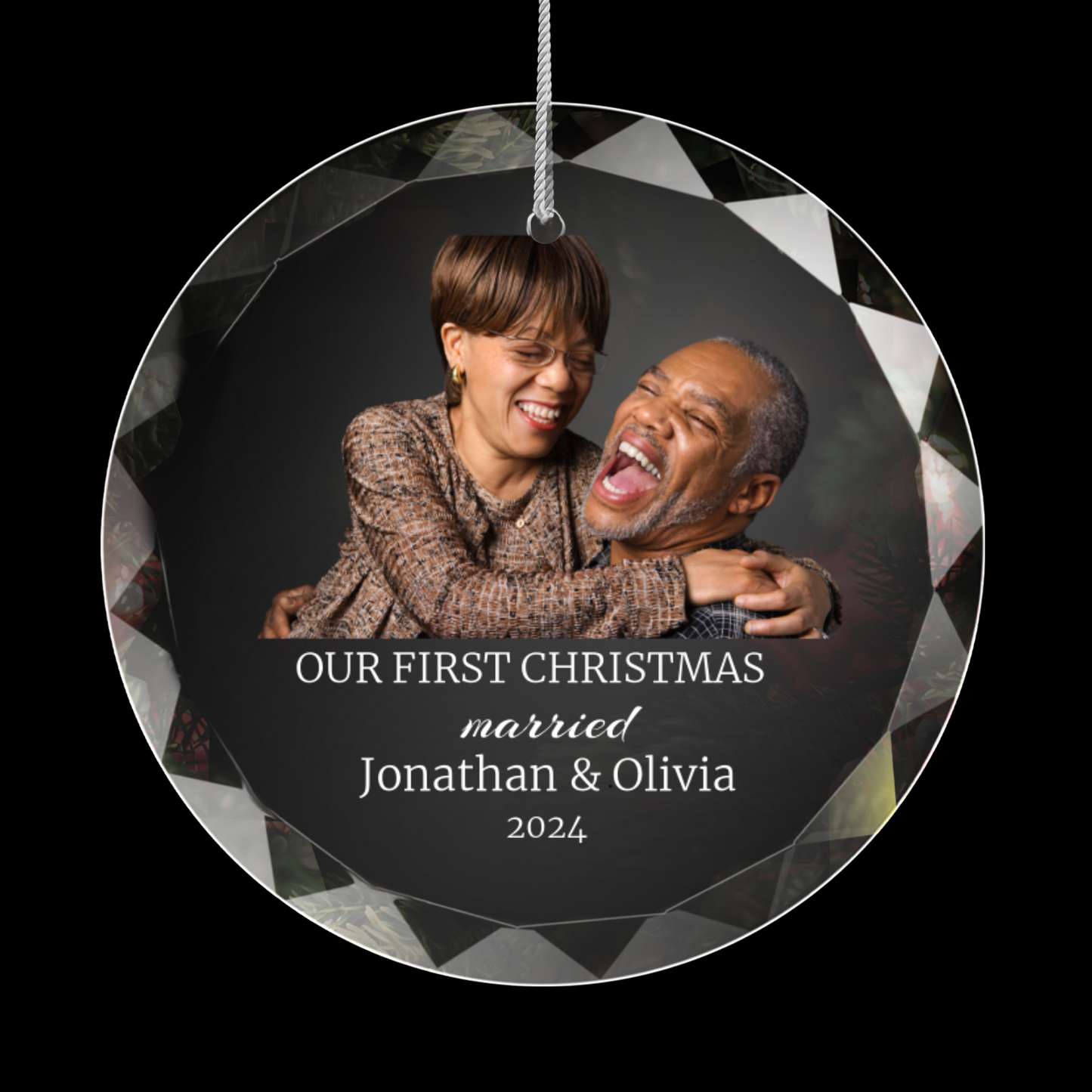 Our First Customized Christmas Married Ornament 2024 With Gift Box