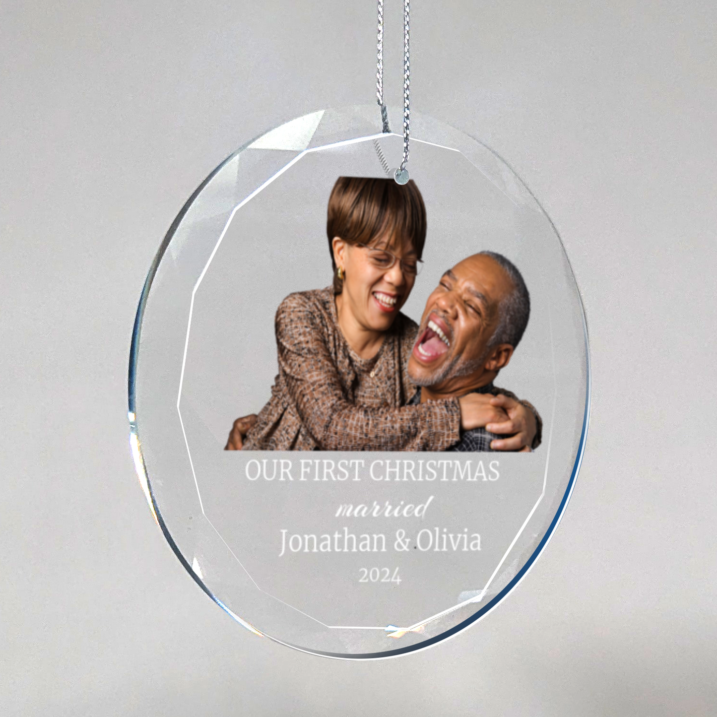 Our First Customized Christmas Married Ornament 2024 With Gift Box