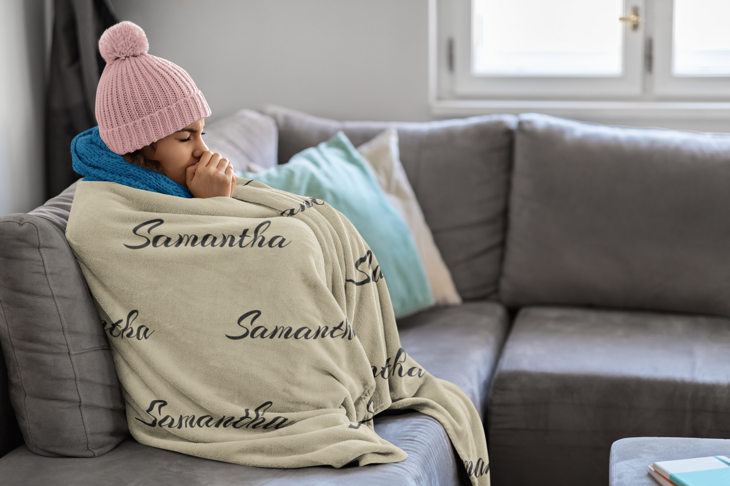 Custom Name Cozy Blanket, Blanket for Her, Thoughtful Customized Gift
