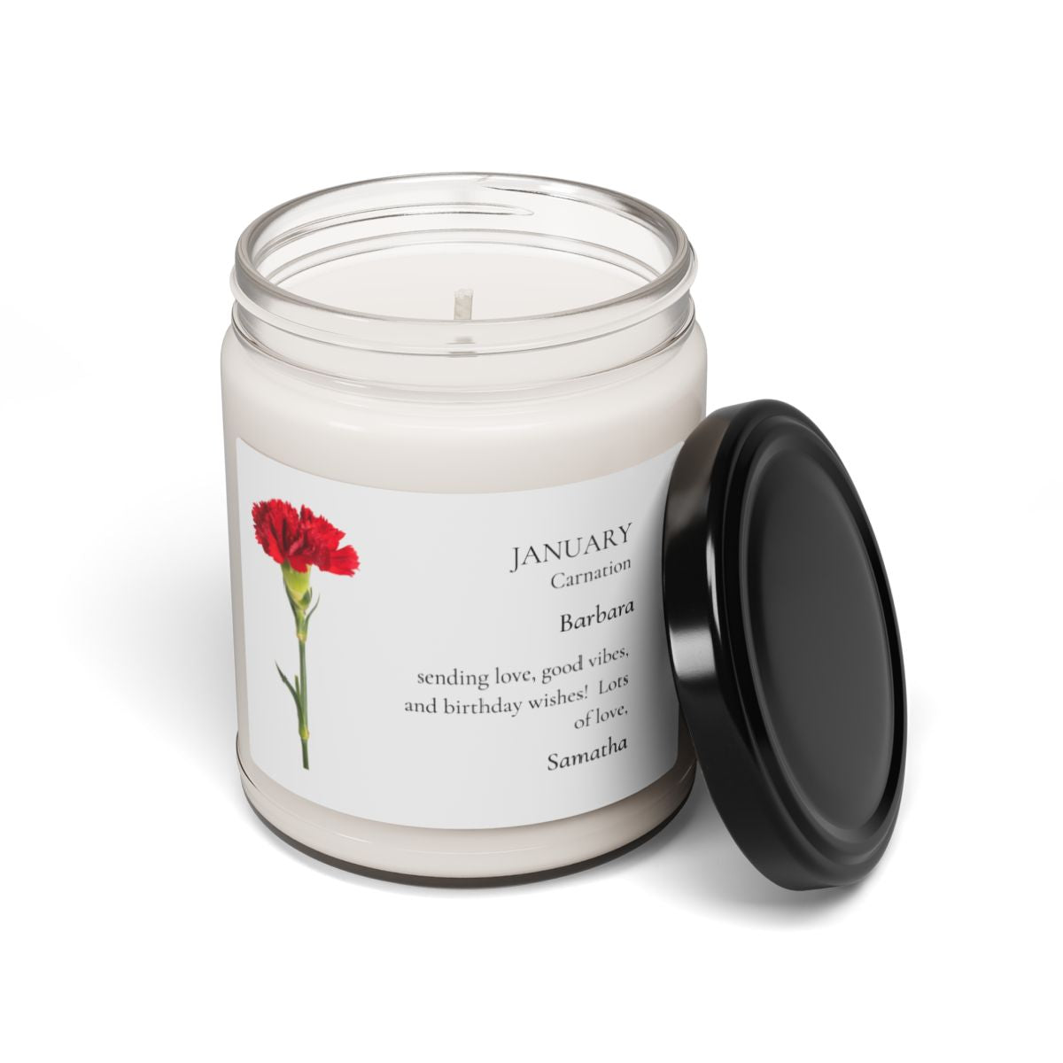 Birth Flower Gift Candle