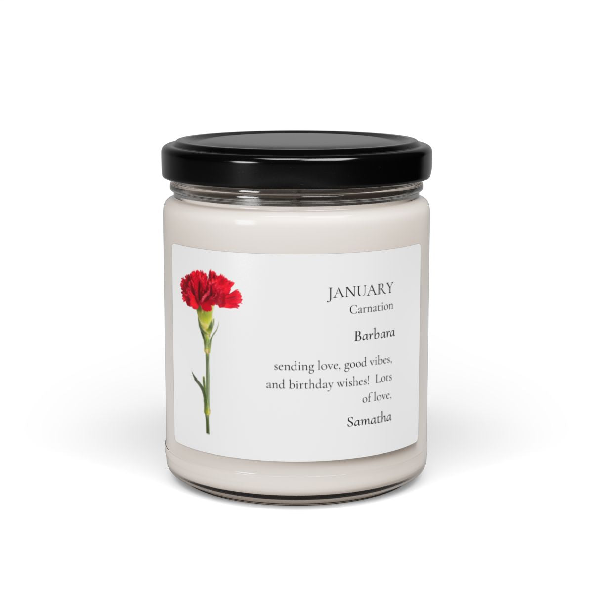 Birth Flower Gift Candle