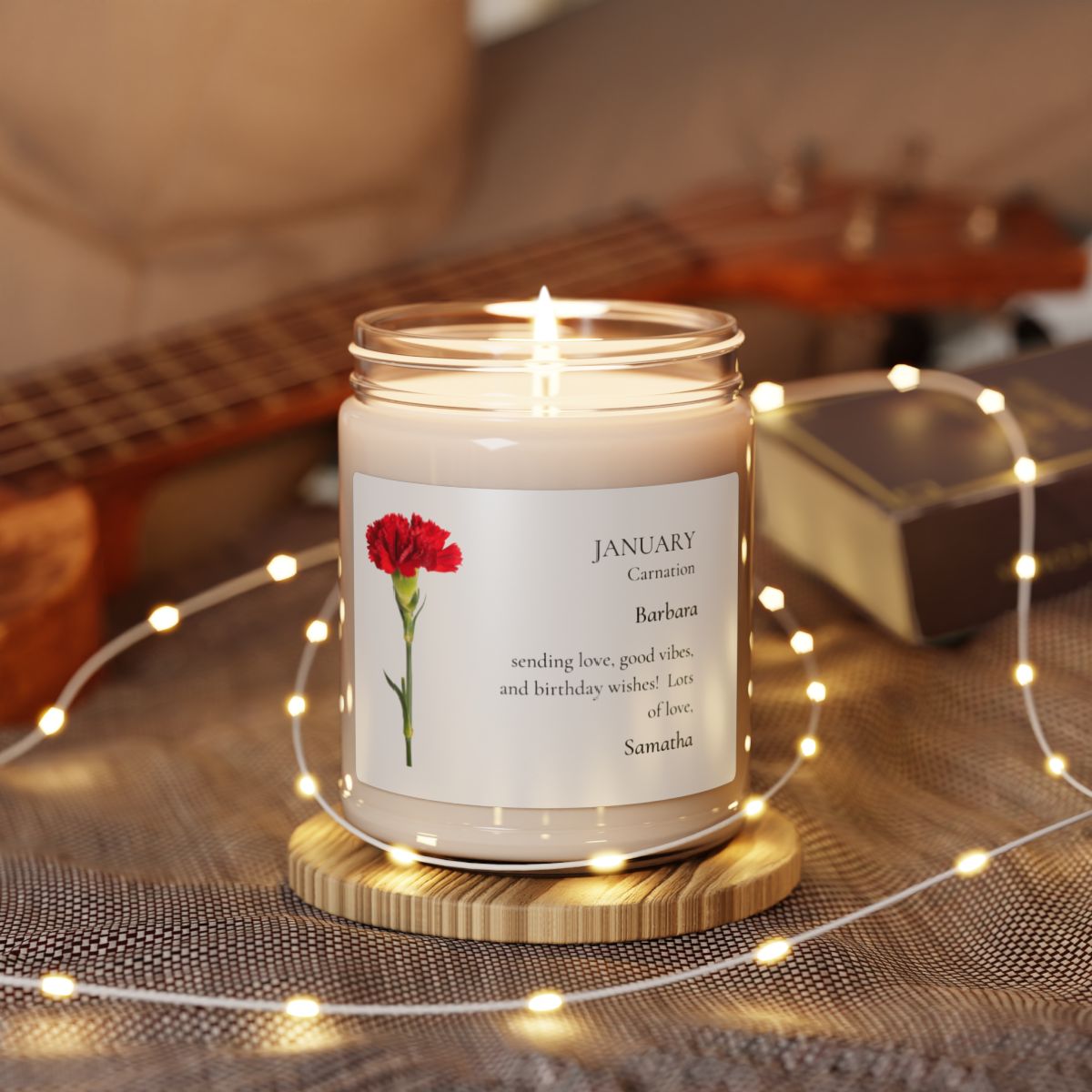 Birth Flower Gift Candle