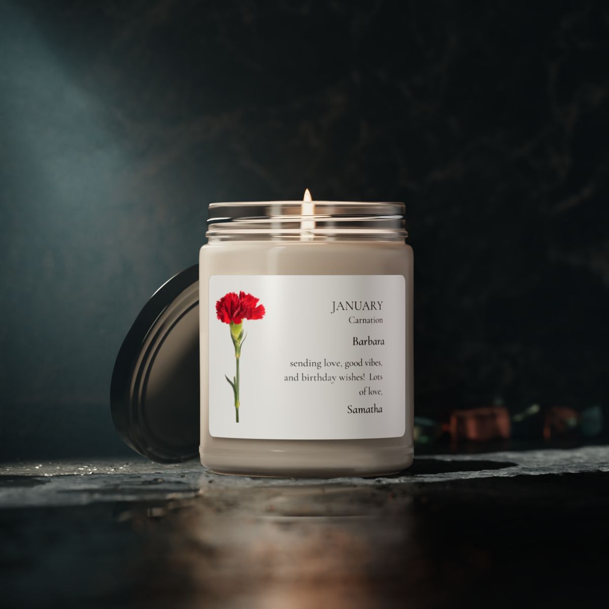 Birth Flower Gift Candle