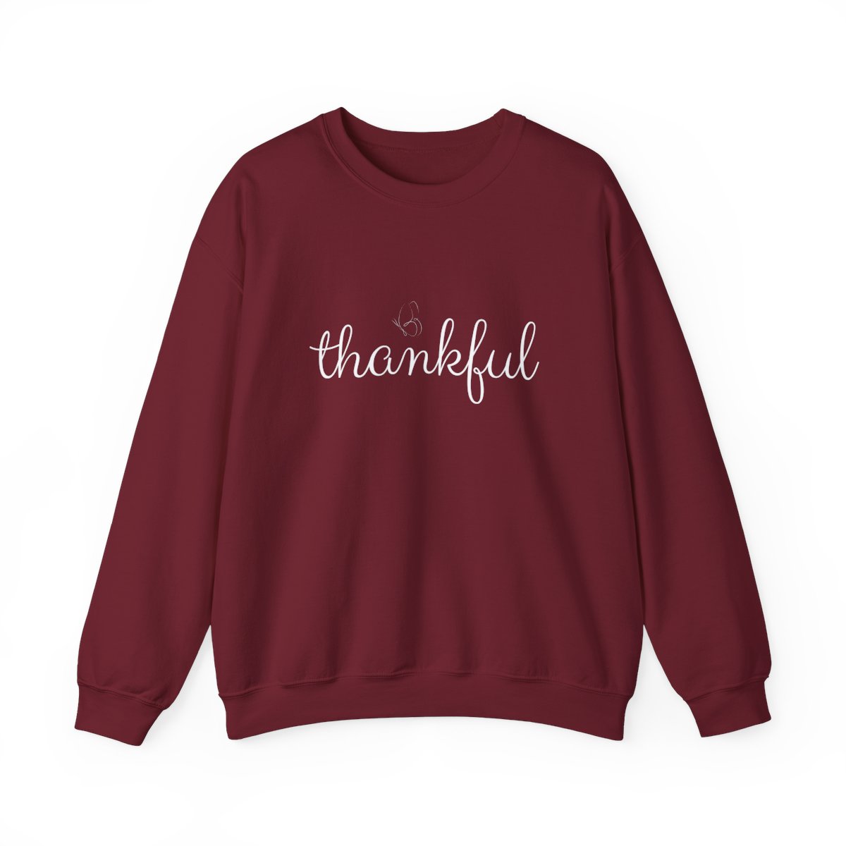 Thankful Sweatshirt - Women Fall Crewneck - Cute Sweatshirt For Thanksgiving Outfit - Brown Thankful Sweater