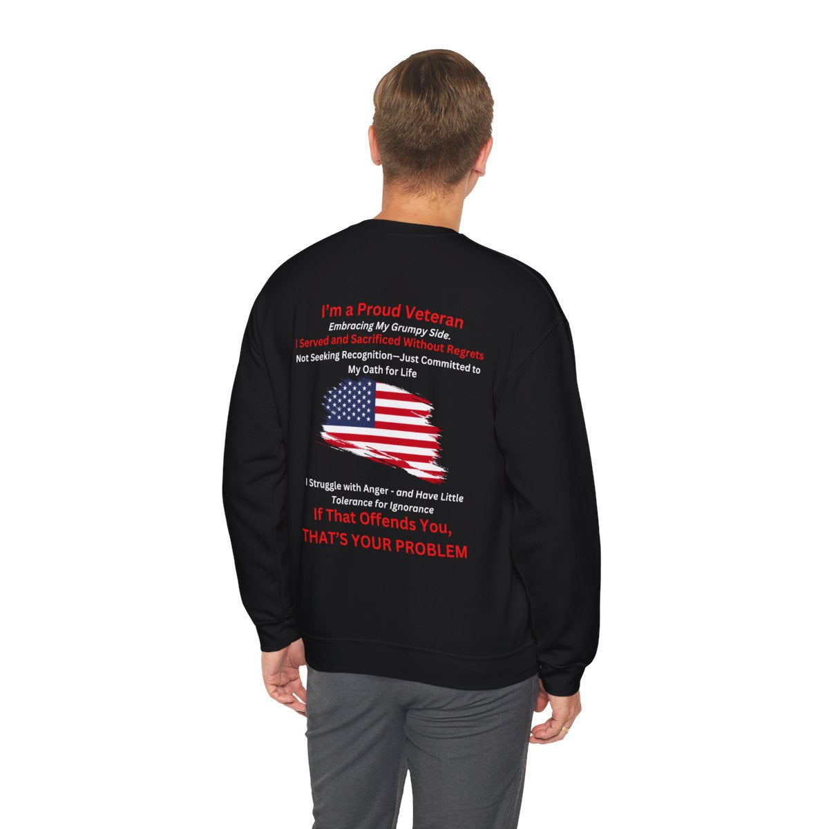 Customized "Proud Grumpy Veteran" Sweatshirt